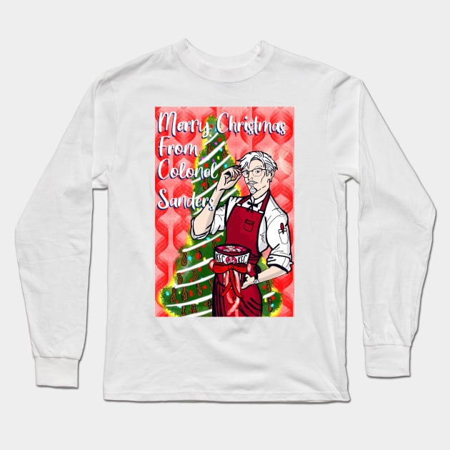 KFC for Christmas Long Sleeve T-Shirt by TL Bugg